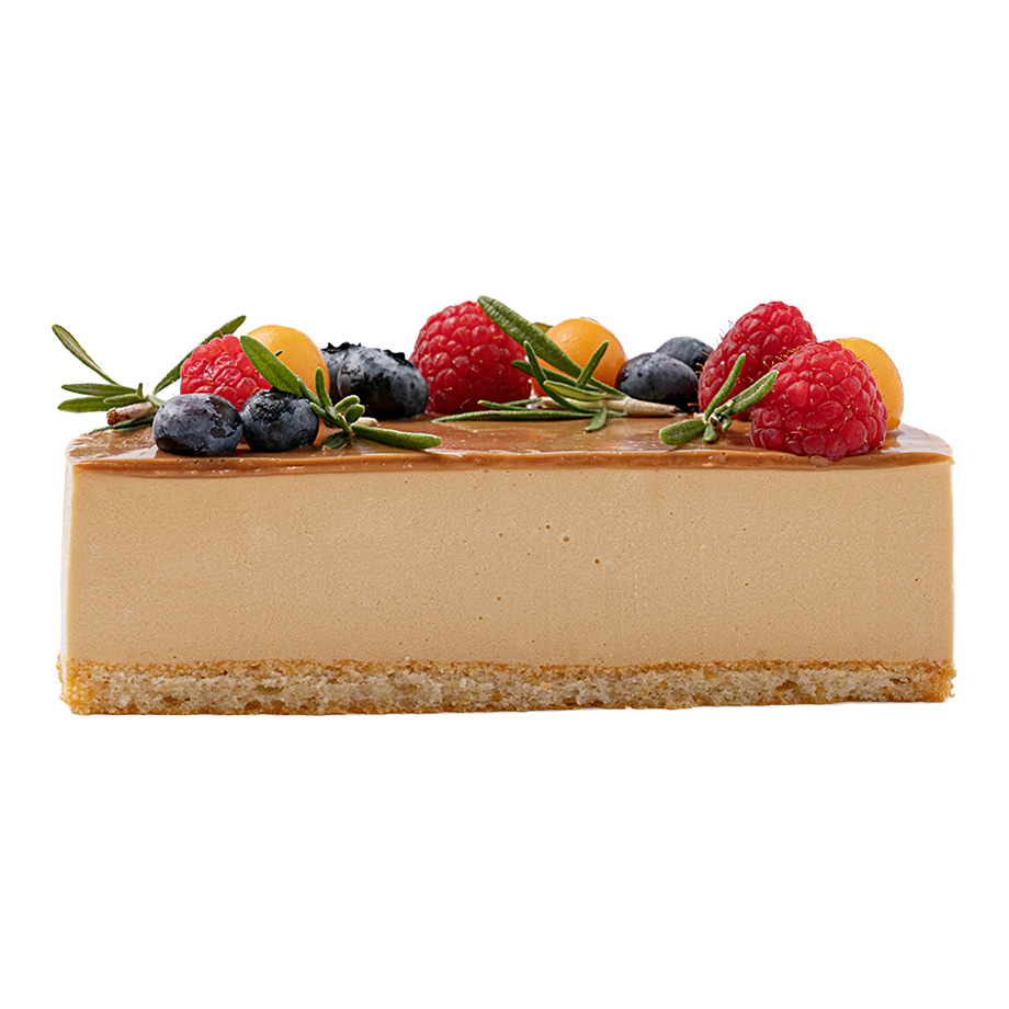 Карамельный чизкейк с ягодами